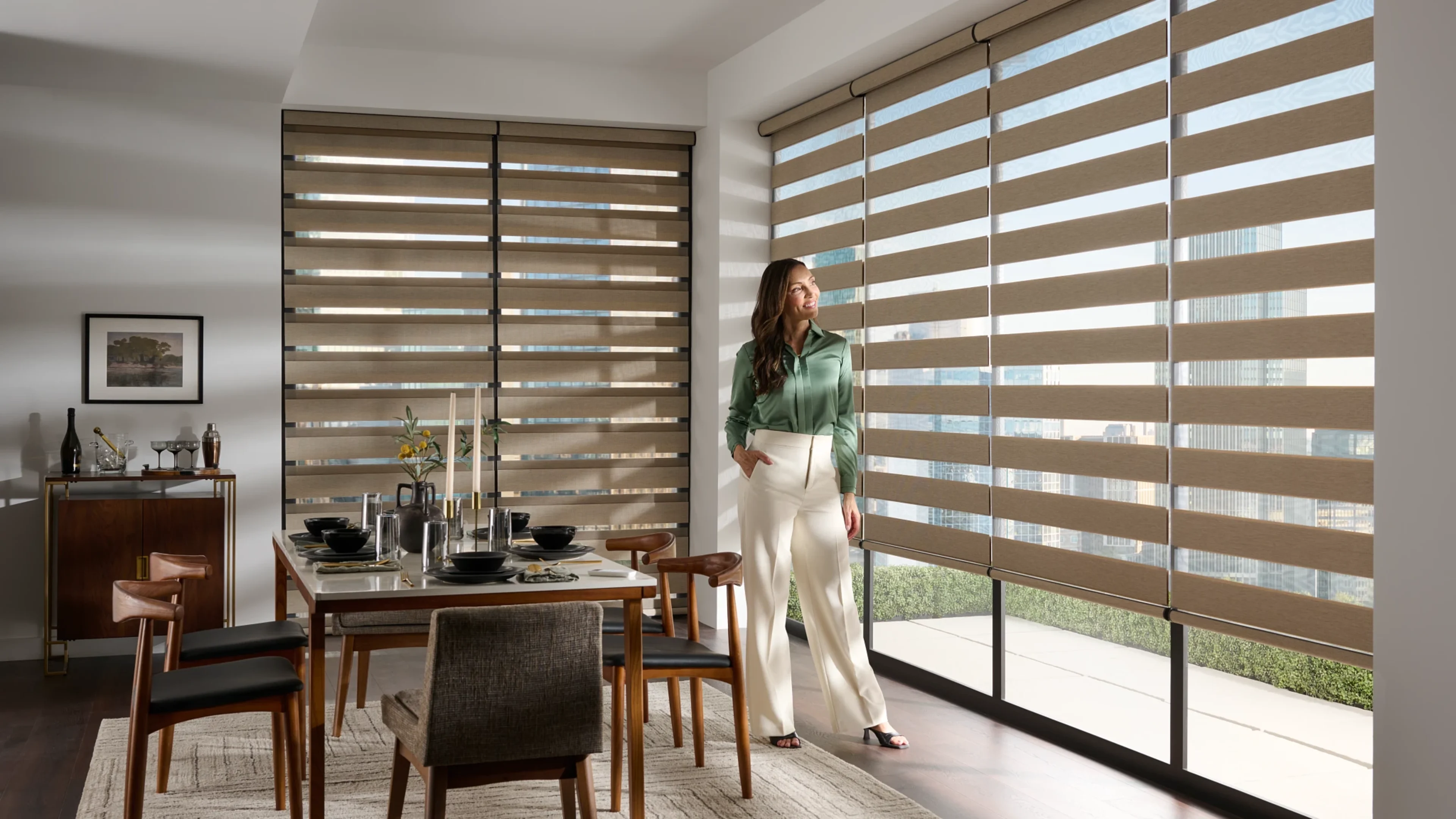 Banded Shades — installed by Luxe Window Works